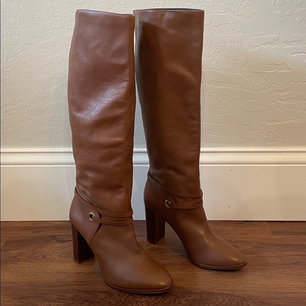New LK Bennett Shelby Leather Knee High Boots - Picture 4 of 9